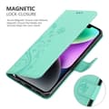 Pikkukuva 5 / 8: iPhone 14 PLUS Suojakotelo Suojakuori Lompakkokotelo Matkapuhelinkotelo Kukat jossa on magneettisuljenta, jalusta-toiminto ja korttipaikat