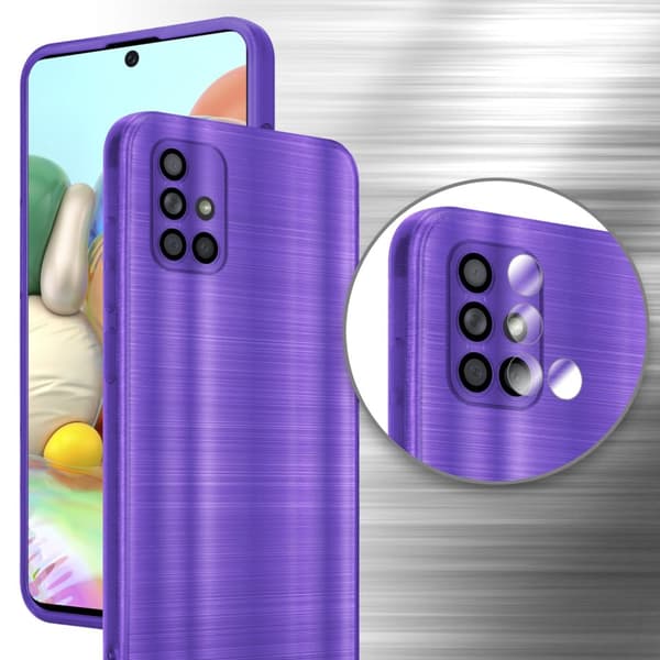 Deksel til Samsung Galaxy A71 4G Beskyttelsesdeksel laget av fleksibel TPU-silikon i børstet design