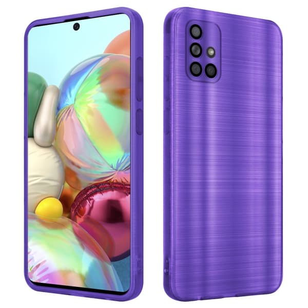 Deksel til Samsung Galaxy A71 4G Beskyttelsesdeksel laget av fleksibel TPU-silikon i børstet design
