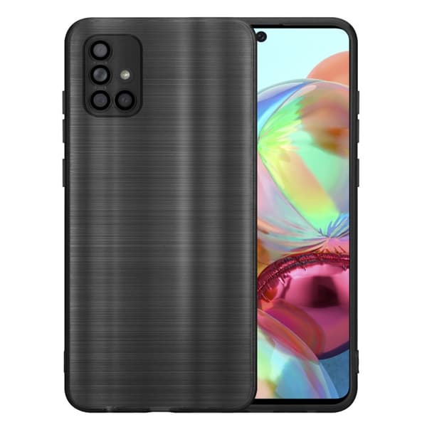Deksel til Samsung Galaxy A71 4G Beskyttelsesdeksel laget av fleksibel TPU-silikon i børstet design