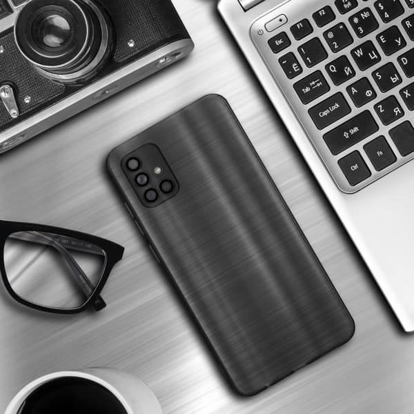 Deksel til Samsung Galaxy A71 4G Beskyttelsesdeksel laget av fleksibel TPU-silikon i børstet design