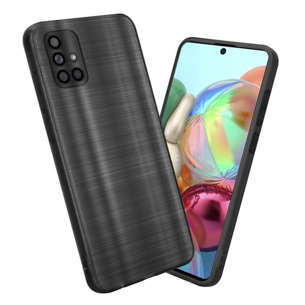 Deksel til Samsung Galaxy A71 4G Beskyttelsesdeksel laget av fleksibel TPU-silikon i børstet design
