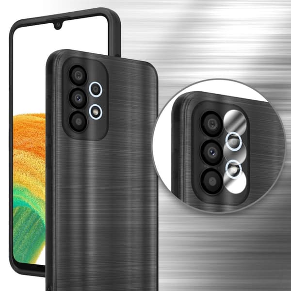 Samsung Galaxy A33 5G Suojakuori Suojakotelo joustavasta TPU-silikonista harjatulla muotoilulla