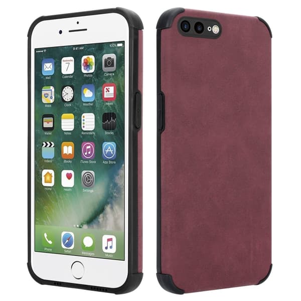 iPhone 7 PLUS / 7S PLUS / 8 PLUS Suojakuori Suojakotelo valmistettu TPU-silikonista jossa on jalo keinotekoinen mokkanahkainen takapuoli