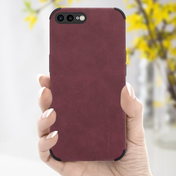iPhone 7 PLUS / 7S PLUS / 8 PLUS Suojakuori Suojakotelo valmistettu TPU-silikonista jossa on jalo keinotekoinen mokkanahkainen takapuoli