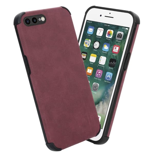 iPhone 7 PLUS / 7S PLUS / 8 PLUS Suojakuori Suojakotelo valmistettu TPU-silikonista jossa on jalo keinotekoinen mokkanahkainen takapuoli