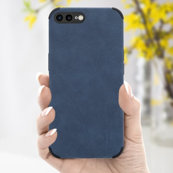 iPhone 7 PLUS / 7S PLUS / 8 PLUS Suojakuori Suojakotelo valmistettu TPU-silikonista jossa on jalo keinotekoinen mokkanahkainen takapuoli