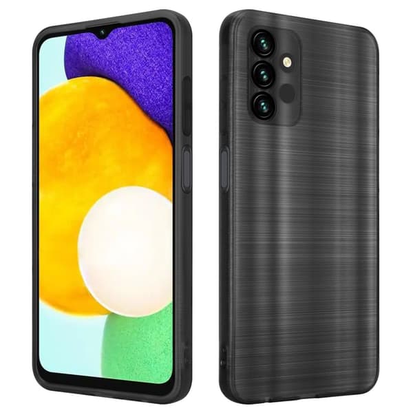 Samsung Galaxy A13 5G Suojakuori Suojakotelo joustavasta TPU-silikonista harjatulla muotoilulla Harjattu musta