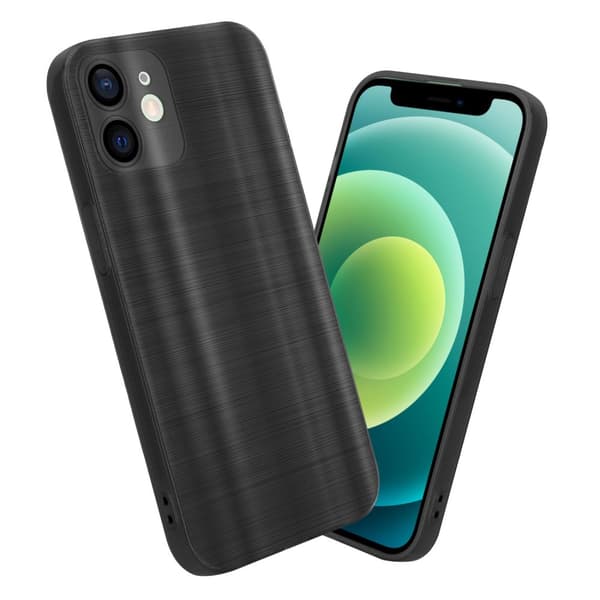 iPhone 12 MINI Suojakuori Suojakotelo joustavasta TPU-silikonista harjatulla muotoilulla