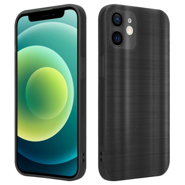 iPhone 12 MINI Suojakuori Suojakotelo joustavasta TPU-silikonista harjatulla muotoilulla