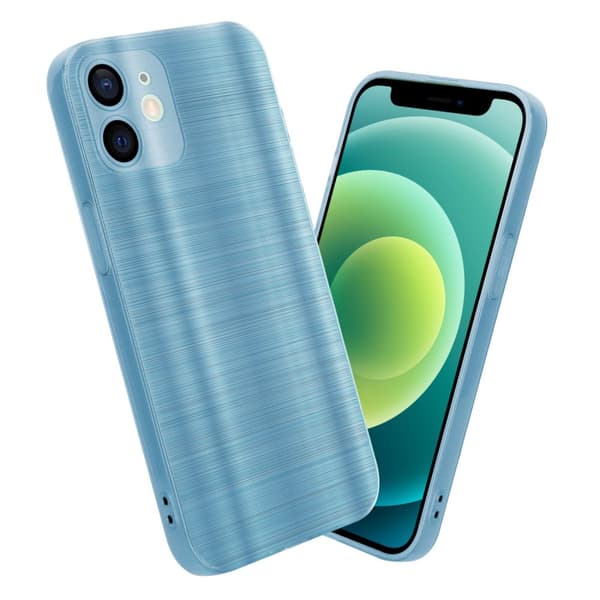 iPhone 12 MINI Suojakuori Suojakotelo joustavasta TPU-silikonista harjatulla muotoilulla