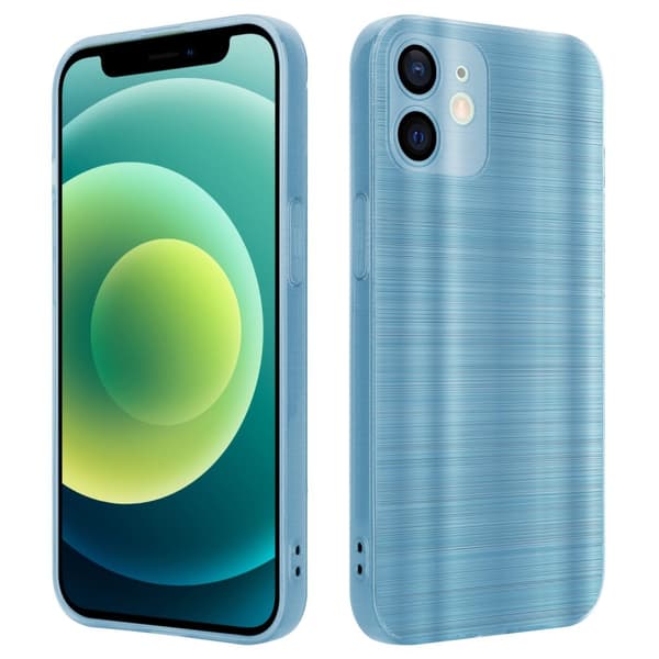 iPhone 12 MINI Suojakuori Suojakotelo joustavasta TPU-silikonista harjatulla muotoilulla