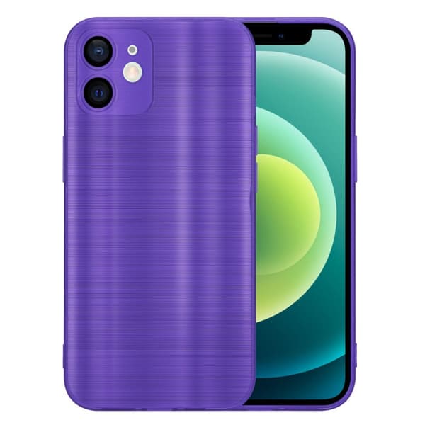 iPhone 12 MINI Suojakuori Suojakotelo joustavasta TPU-silikonista harjatulla muotoilulla