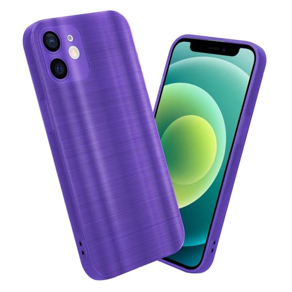 iPhone 12 MINI Suojakuori Suojakotelo joustavasta TPU-silikonista harjatulla muotoilulla