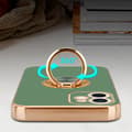 Miniatyrbilde 6 av 8: Deksel til iPhone 12 med ring Etui av fleksibel TPU-silikon, med kamerabeskyttelse magnetisk bilholder