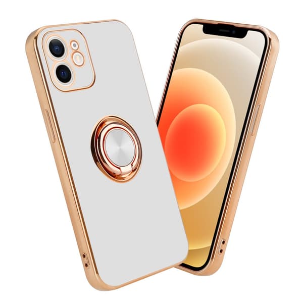 iPhone 12 Cover Etui Case () Blank Wit - Guld