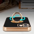 Miniatyrbilde 6 av 8: Deksel til iPhone 12 med ring Etui av fleksibel TPU-silikon, med kamerabeskyttelse magnetisk bilholder