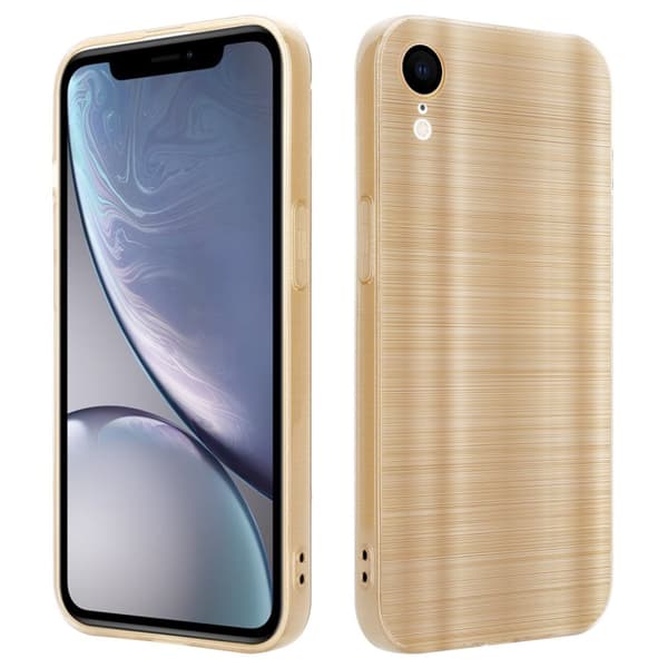 iPhone XR Etui Case Cover Børstet guld