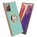 Miniatyrbilde 1 av 8: Deksel til Samsung Galaxy NOTE 20 med ring Etui av fleksibel TPU-silikon, med kamerabeskyttelse magnetisk bilholder
