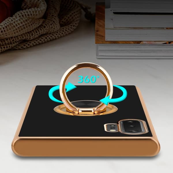 Samsung Galaxy NOTE 10 PLUS Skal Fodral med ring av flexibel TPU-silikon, med kameraskydd och magnetisk bilhållare