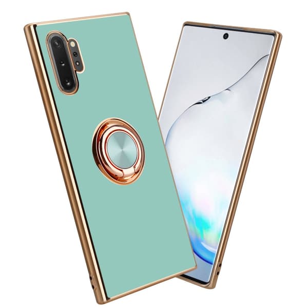 Samsung Galaxy NOTE 10 PLUS Skal Fodral med ring av flexibel TPU-silikon, med kameraskydd och magnetisk bilhållare