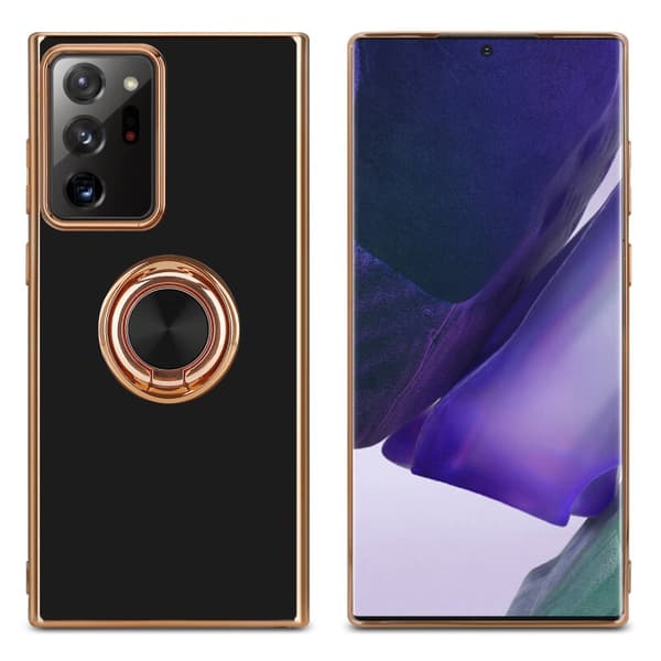 Samsung Galaxy NOTE 20 ULTRA Skal Fodral med ring av flexibel TPU-silikon, med kameraskydd och magnetisk bilhållare