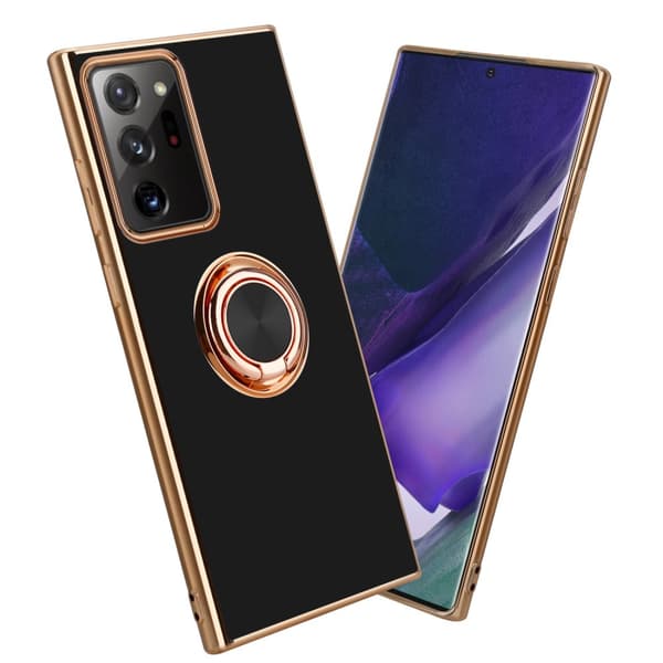 Samsung Galaxy NOTE 20 ULTRA Skal Fodral med ring av flexibel TPU-silikon, med kameraskydd och magnetisk bilhållare