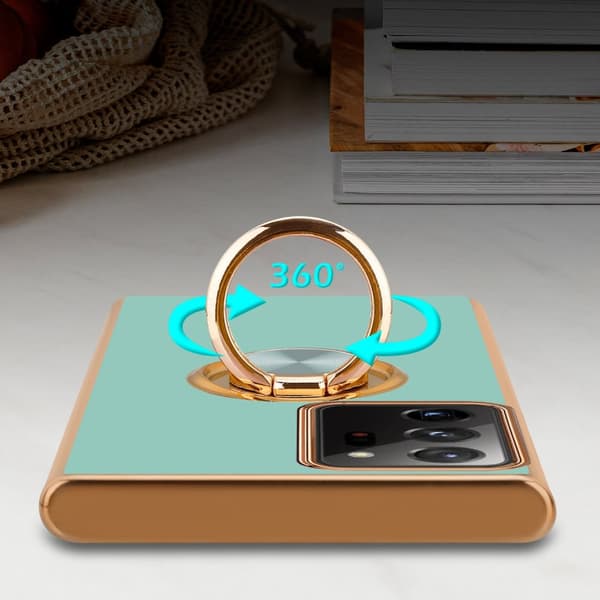 Deksel til Samsung Galaxy NOTE 20 ULTRA med ring Etui av fleksibel TPU-silikon, med kamerabeskyttelse magnetisk bilholder