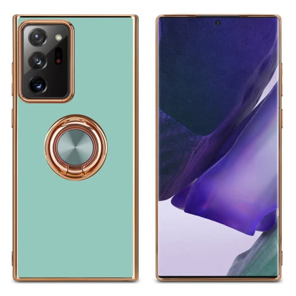 Samsung Galaxy NOTE 20 ULTRA Skal Fodral med ring av flexibel TPU-silikon, med kameraskydd och magnetisk bilhållare