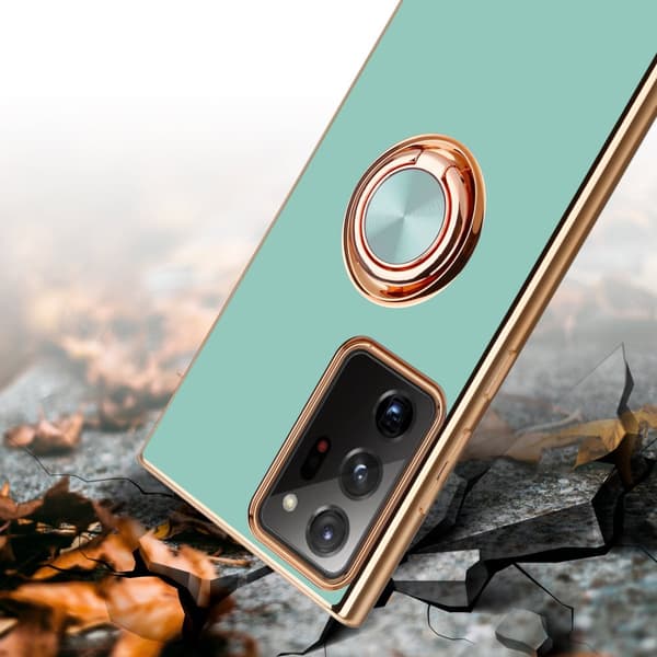 Samsung Galaxy NOTE 20 ULTRA Skal Fodral med ring av flexibel TPU-silikon, med kameraskydd och magnetisk bilhållare