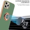 Miniatyrbilde 8 av 8: Deksel til iPhone 11 PRO med ring Etui av fleksibel TPU-silikon, med kamerabeskyttelse magnetisk bilholder
