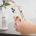 Miniatyrbilde 5 av 8: Deksel til iPhone 11 PRO med ring Etui av fleksibel TPU-silikon, med kamerabeskyttelse magnetisk bilholder