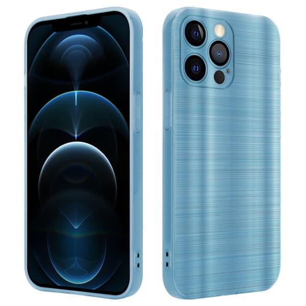 Deksel til iPhone 12 PRO Beskyttelsesdeksel laget av fleksibel TPU-silikon i børstet design