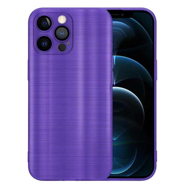 iPhone 12 PRO Skal Fodral Case Cover Mobilskydd av flexibelt TPU-silikon i borstad design