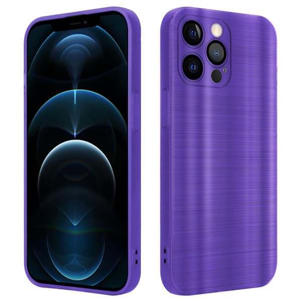iPhone 12 PRO Skal Fodral Case Cover Mobilskydd av flexibelt TPU-silikon i borstad design