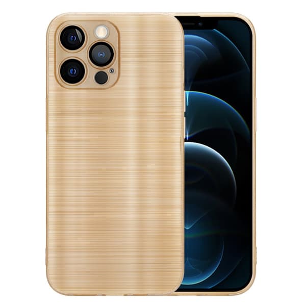 Deksel til iPhone 12 PRO Beskyttelsesdeksel laget av fleksibel TPU-silikon i børstet design