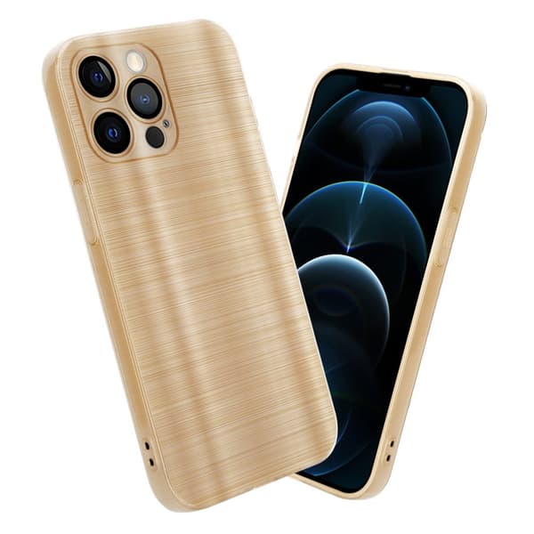 Deksel til iPhone 12 PRO Beskyttelsesdeksel laget av fleksibel TPU-silikon i børstet design