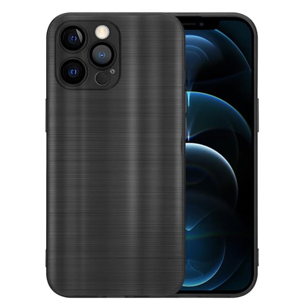 iPhone 12 PRO Skal Fodral Case Cover Mobilskydd av flexibelt TPU-silikon i borstad design