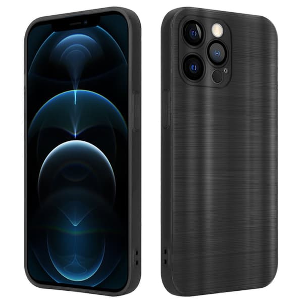 iPhone 12 PRO Skal Fodral Case Cover Mobilskydd av flexibelt TPU-silikon i borstad design