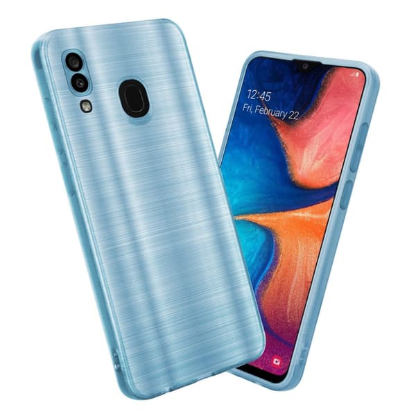 Samsung Galaxy A20 / A30 / M10s Skal Fodral Case Cover Mobilskydd av flexibelt TPU-silikon i borstad design