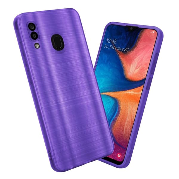 Deksel til Samsung Galaxy A20 / A30 / M10s Beskyttelsesdeksel laget av fleksibel TPU-silikon i børstet design