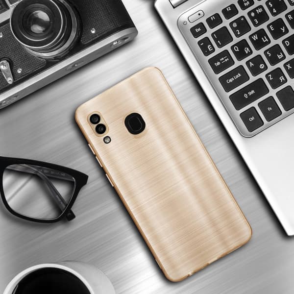 Samsung Galaxy A20 / A30 / M10s Suojakuori Suojakotelo joustavasta TPU-silikonista harjatulla muotoilulla