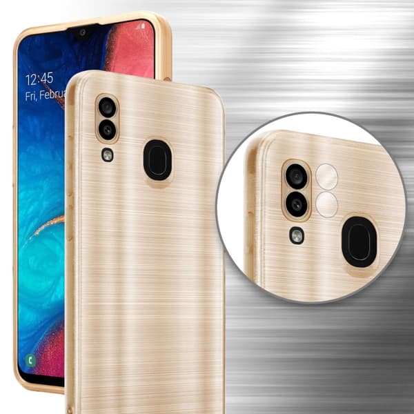 Samsung Galaxy A20 / A30 / M10s Suojakuori Suojakotelo joustavasta TPU-silikonista harjatulla muotoilulla