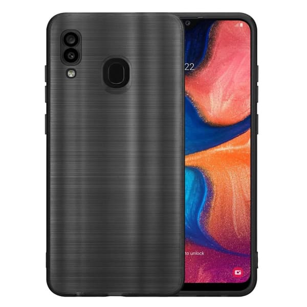 Samsung Galaxy A20 / A30 / M10s Skal Fodral Case Cover Mobilskydd av flexibelt TPU-silikon i borstad design