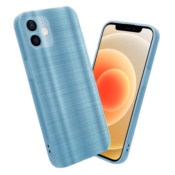 iPhone 12 Suojakuori Suojakotelo joustavasta TPU-silikonista harjatulla muotoilulla