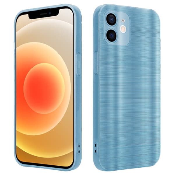 iPhone 12 Suojakuori Suojakotelo joustavasta TPU-silikonista harjatulla muotoilulla