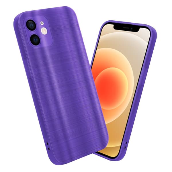 iPhone 12 Suojakuori Suojakotelo joustavasta TPU-silikonista harjatulla muotoilulla