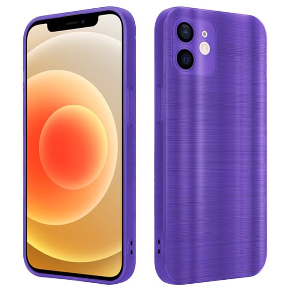 iPhone 12 Suojakuori Suojakotelo joustavasta TPU-silikonista harjatulla muotoilulla