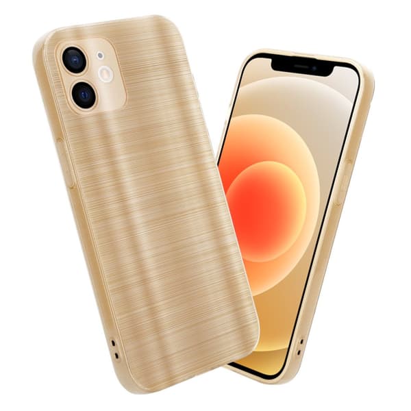 iPhone 12 Suojakuori Suojakotelo joustavasta TPU-silikonista harjatulla muotoilulla