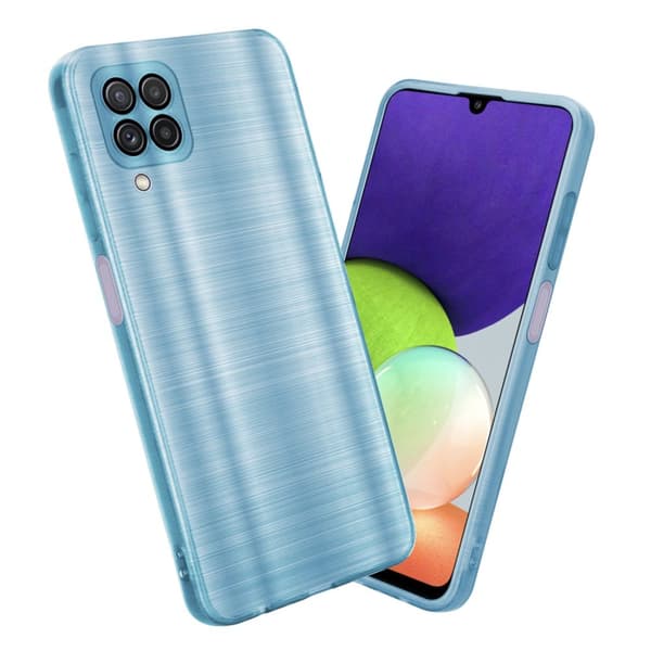 Samsung Galaxy A22 4G Suojakuori Suojakotelo joustavasta TPU-silikonista harjatulla muotoilulla